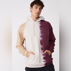 Dip dye fleece hoodie